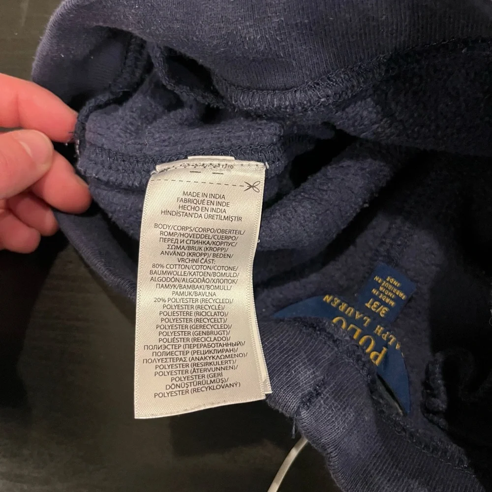 Polo Ralph Lauren Kids 3T Joggers Navy Stripe‎ Sweatpants Pockets Pony EUC